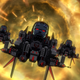 Ships from Apokolips descending upon the Earth.